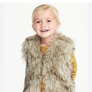 Stylish Faux Fur Vest for Kids - Brown